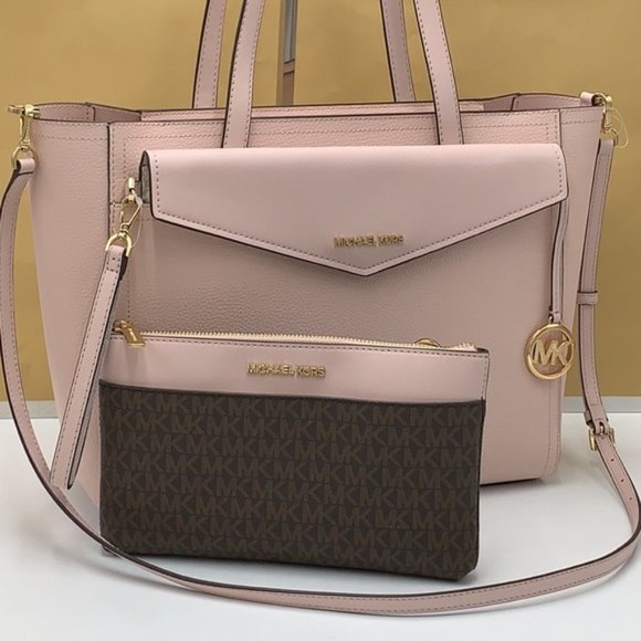 Michael Kors Maisie Large 3 in 1 Tote Powder Blush Multi - Picture 9 of 16